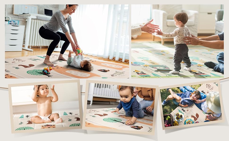 Foldable Baby Play Mat - set overview