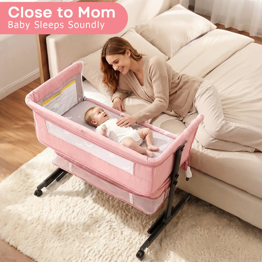 Baby Bassinet Bedside Crib Foldable Bedside Bassinet - set overview
