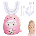 U Shaped Toothbrush with Dragon Design - front view