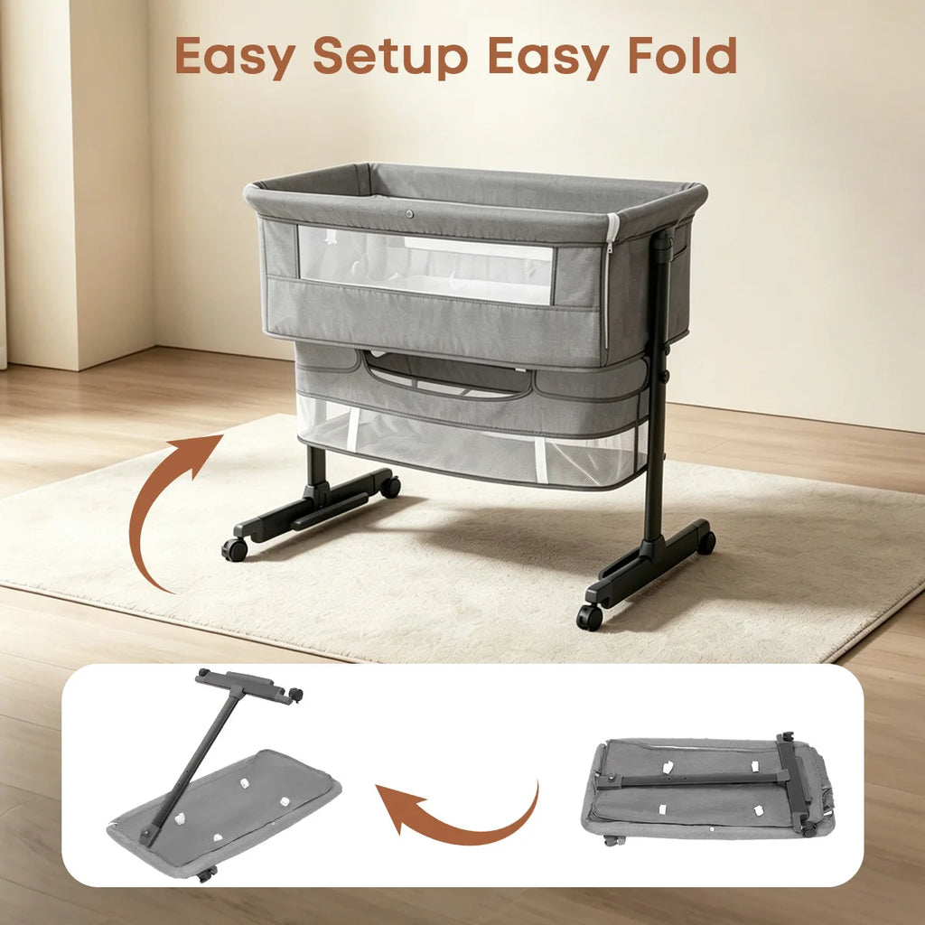 Baby Bassinet Bedside Crib Foldable Bedside Bassinet - size reference