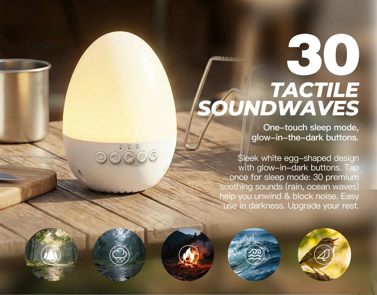 White Noise Machine Baby Cry Detection 30 Sounds Night - set overview