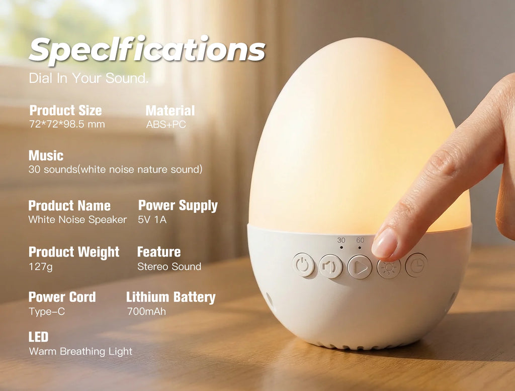 White Noise Machine Baby Cry Detection 30 Sounds Night