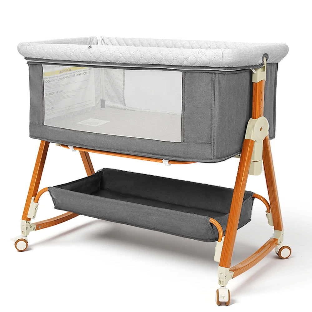 Baby Bassinet Foldable Height Adjustable Cradle Bed