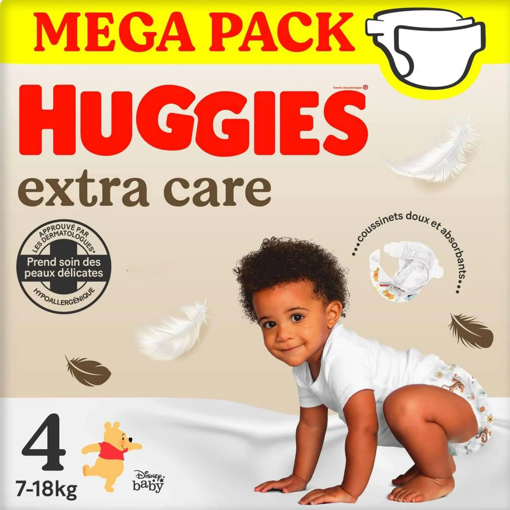 Huggies Extra Care Baby Diapers Size 4 7-18 kg Savings - front view