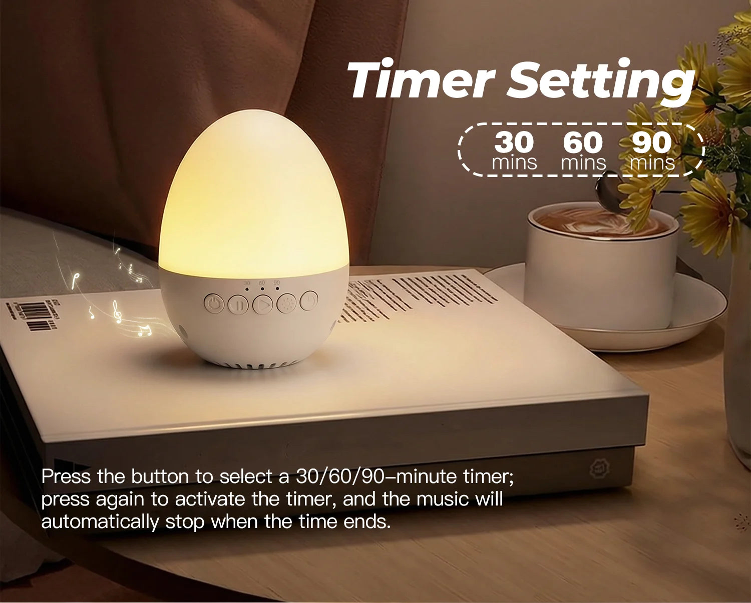 White Noise Machine Baby Cry Detection 30 Sounds Night