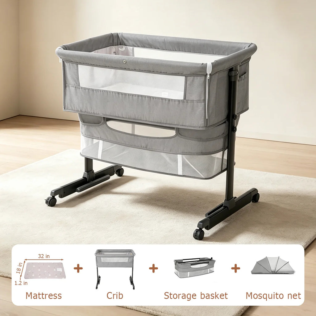 Baby Bassinet Bedside Crib Foldable Bedside Bassinet - material close-up