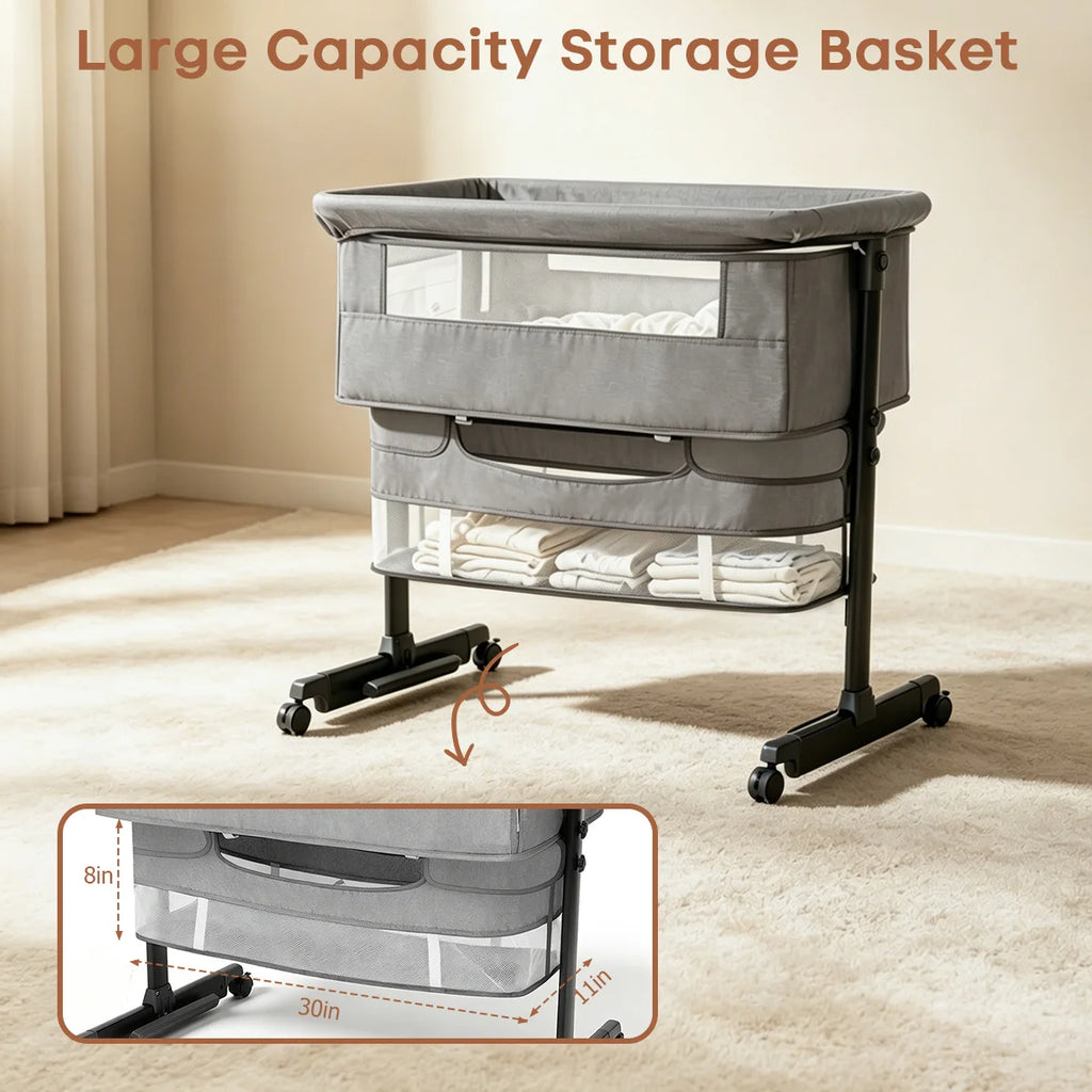 Baby Bassinet Bedside Crib Foldable Bedside Bassinet - packaging view