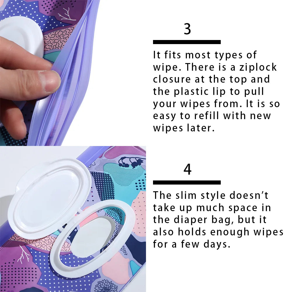 Fashion EVA Baby Wet Wipe Bag Flip Cover Portable - side angle