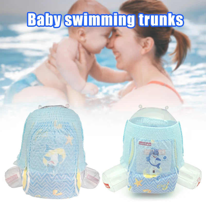 Baby Disposable Diapers Swim Waterproof Diapers Infant, 5pcs - front view