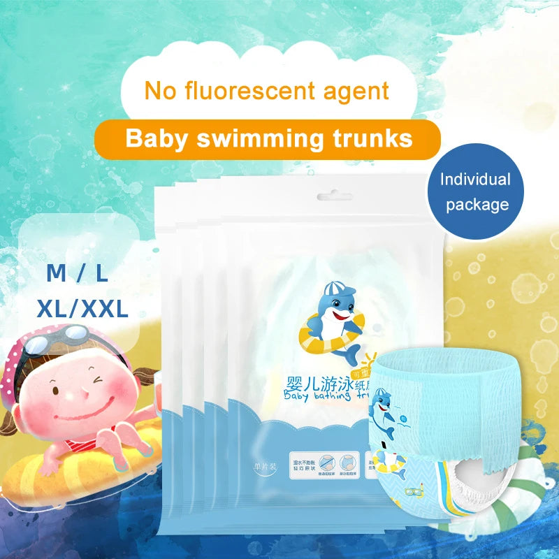 Baby Disposable Diapers Swim Waterproof Diapers Infant, 5pcs - lifestyle in-use