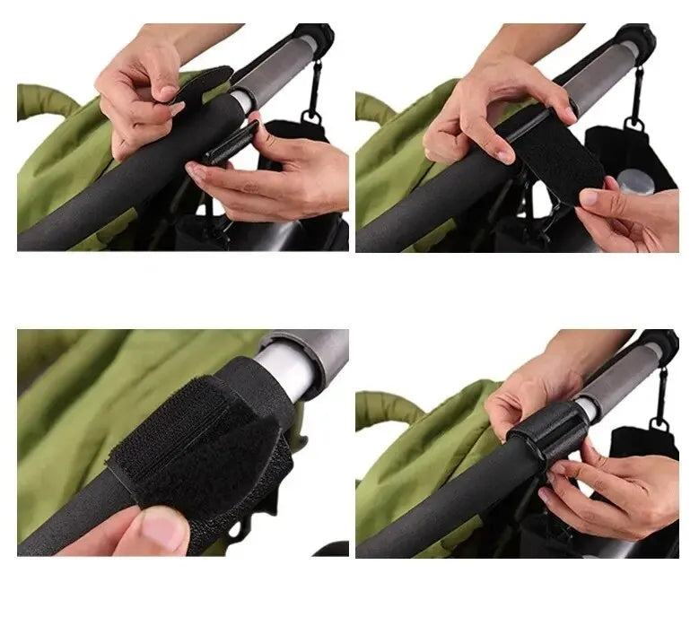2Pcs Leather Cart Hooks Baby Stroller Hook PU