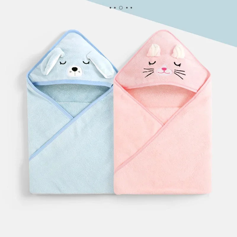 Cartoon Animal Baby Bath Towels Soft Newborn Hooded - packaging view