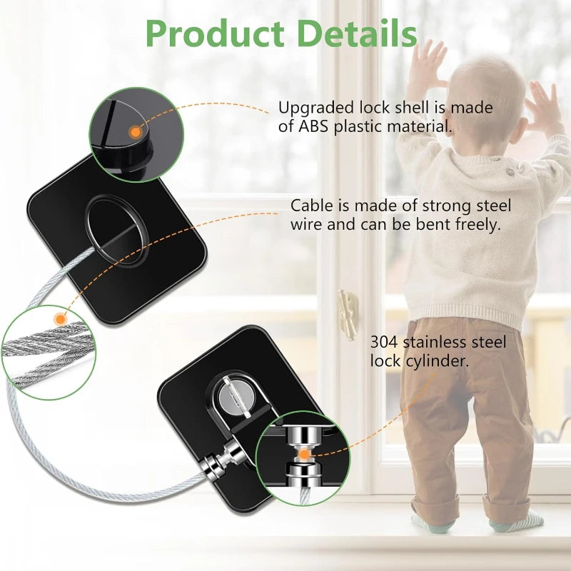 2 4 6Pcs Fridge Cabinet Locks Kids Keys Self Adhesive - packaging view