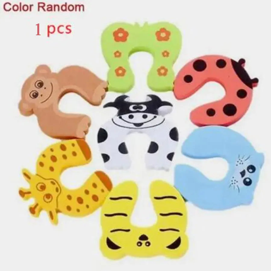 1 2 5 7PCS Child Safety Cartoon Pattern Protection Lock