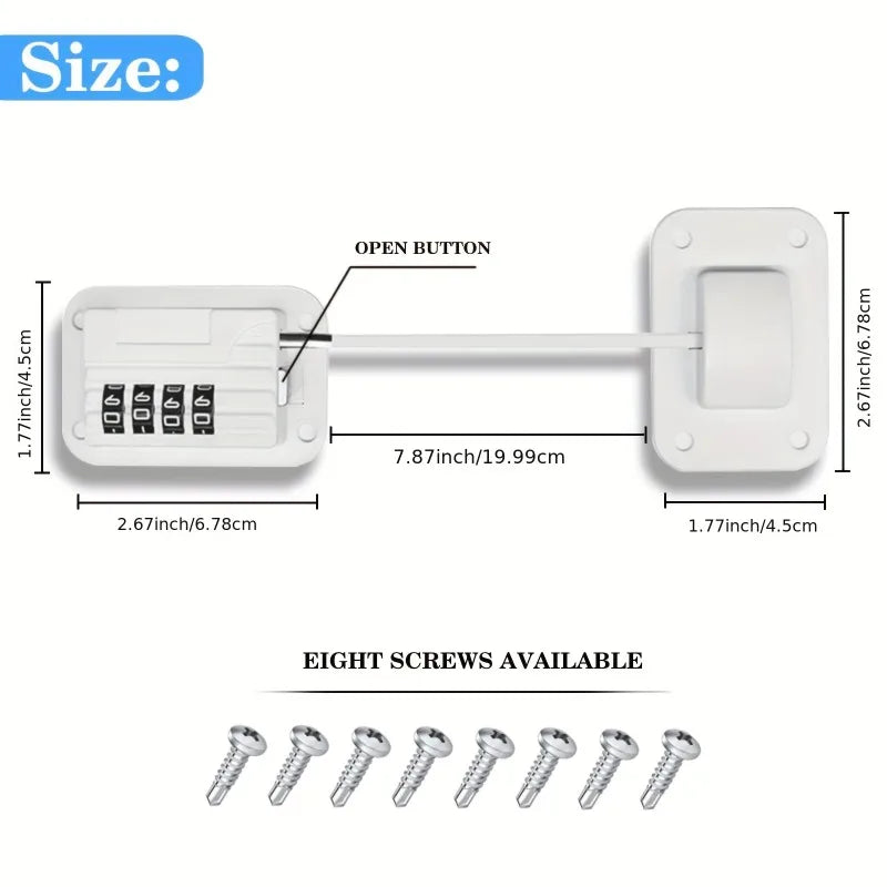 Refrigerator Fridge Freezer Door Lock Password Proof - detail view