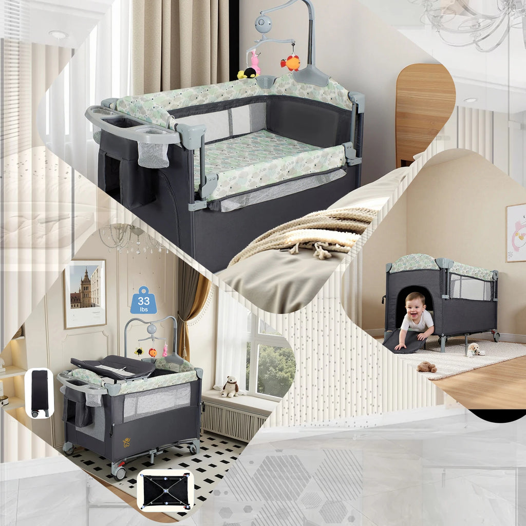 Pack n Play Portable Playard Bassinet Baby Travel Crib - front view