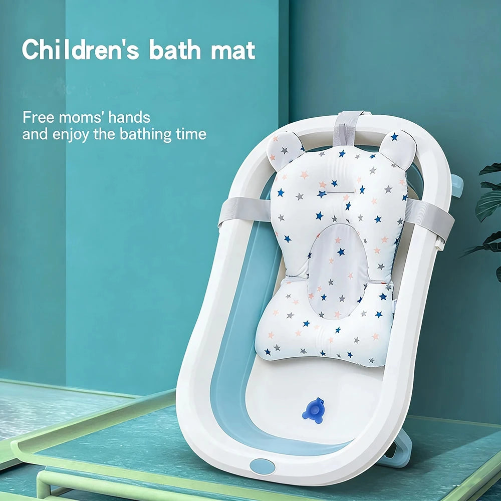 Baby Bathtub Pad Ajustable Bath Support Seat Mat Shower - front view