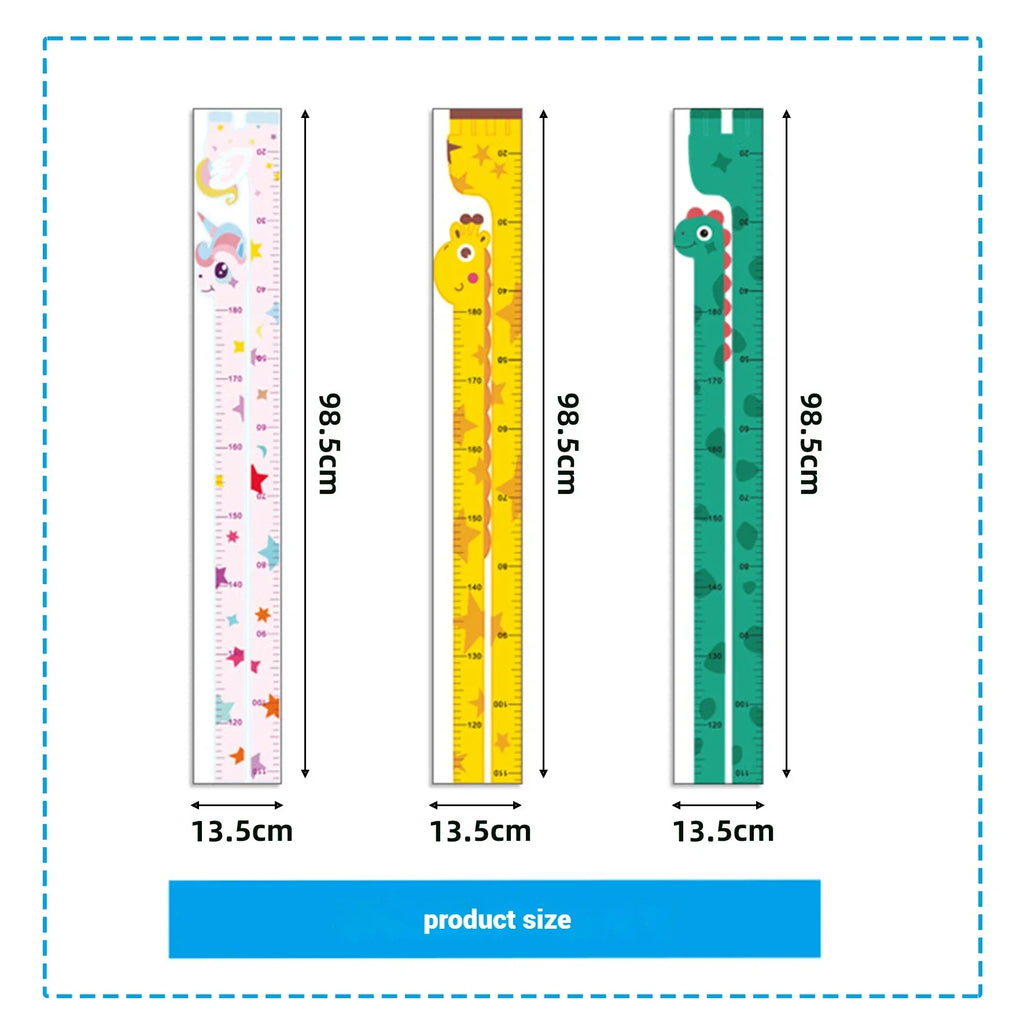180cm Whimsical Animal Growth Chart Wall Decals: Unicorn - size reference