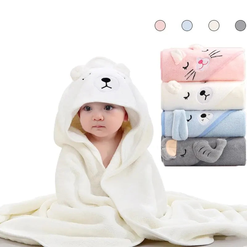 Toddler Bathrobe Infant Bath Towel Boy Girl Blankets - lifestyle in-use