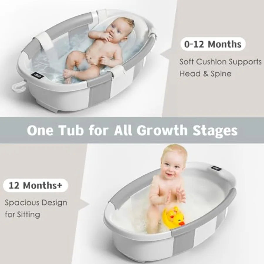 Himold Collapsible Baby Bathtub Newborn Toddler 0-36 - feature close-up