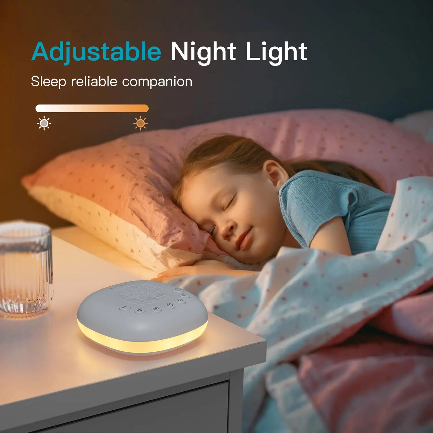 White Noise Sound Machine 24 Soothing Sounds Sleep Aid - detail view