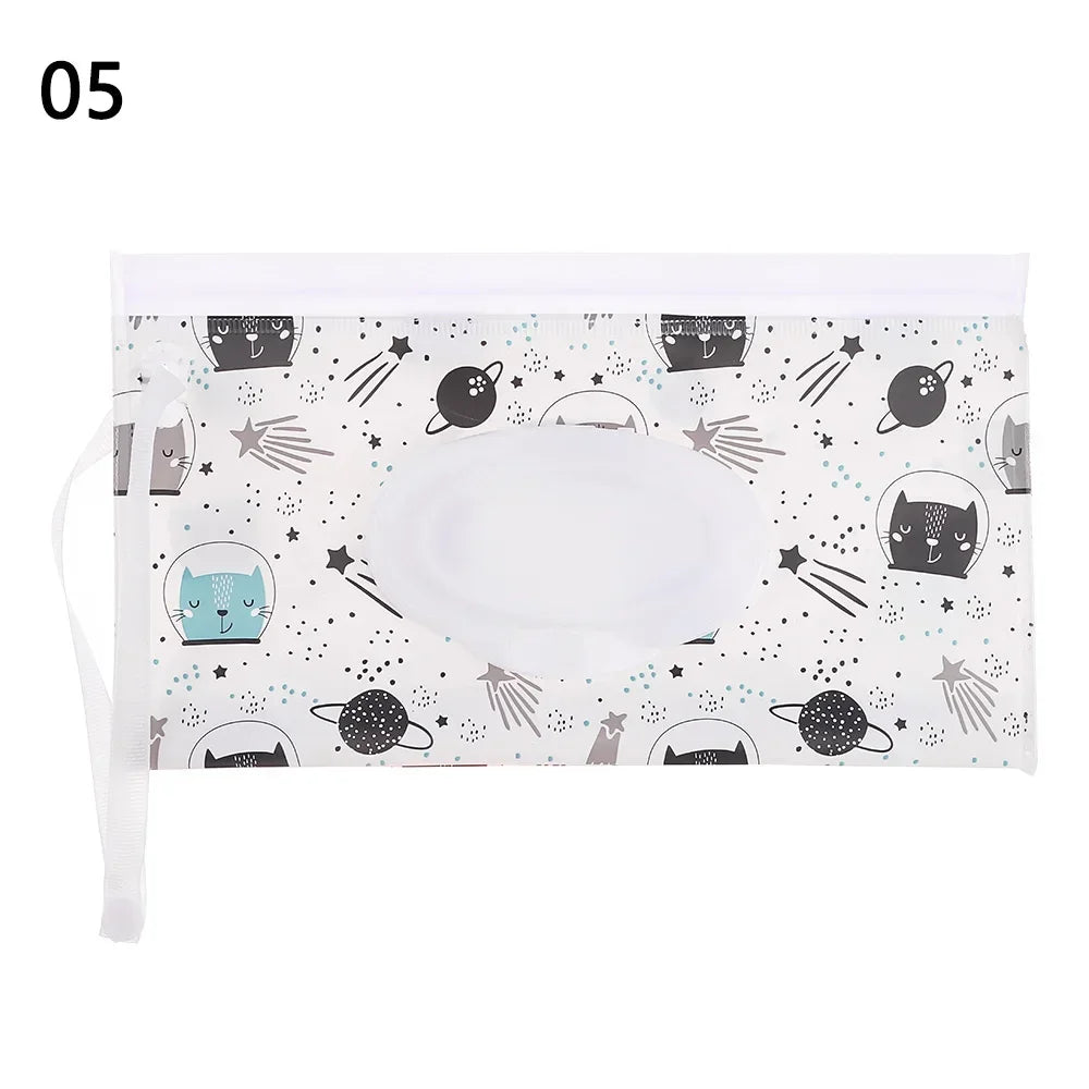 Cute EVA Baby Wet Wipe Pouch Wipes Holder Case Flip