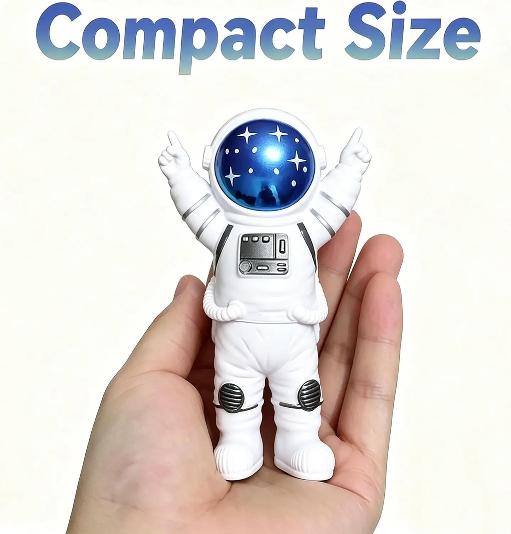 Blue White Astronaut Statues Set of 4 - size reference