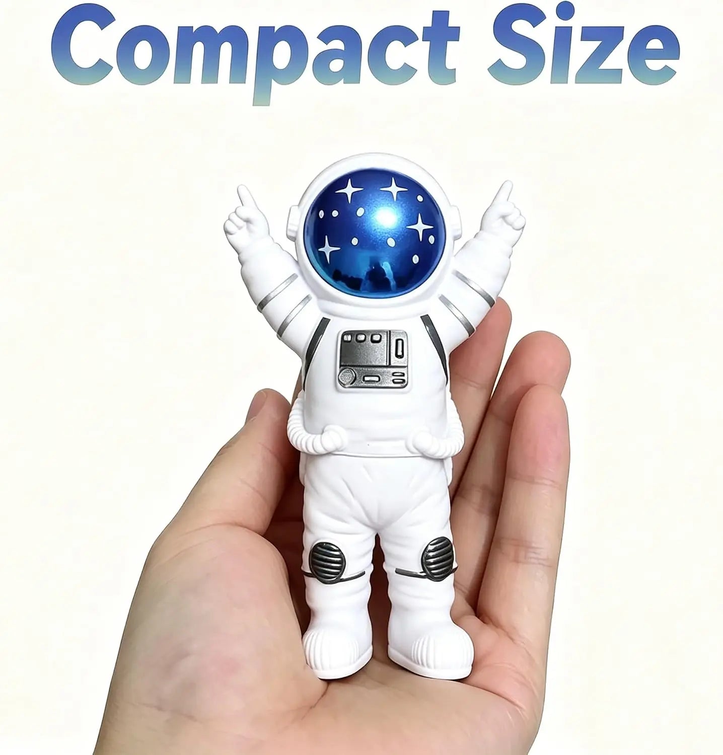 Blue White Astronaut Statues Set of 4 - size reference