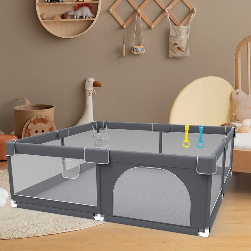 IMBABY Baby Playpens Light Gray Corralito Baby - set overview