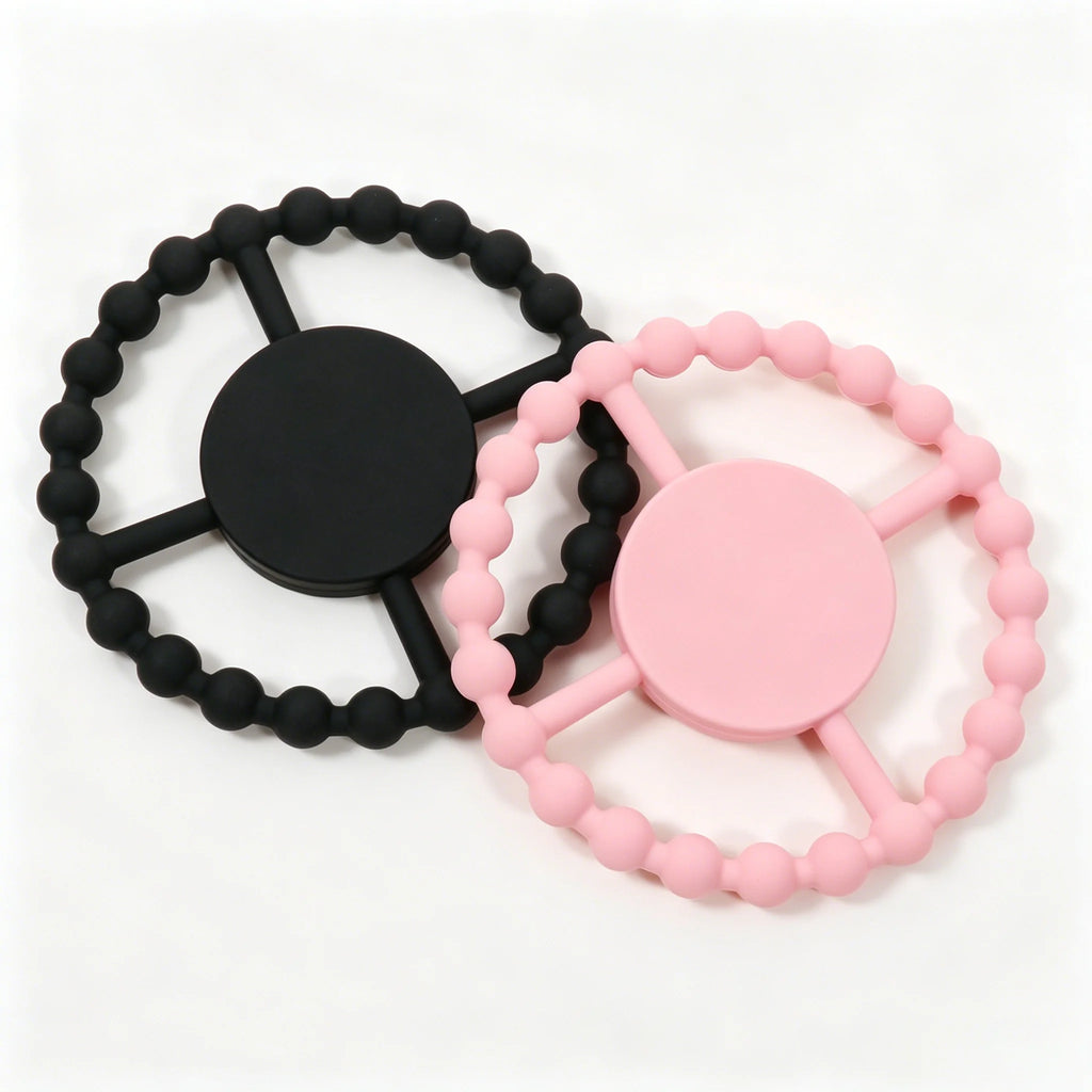 3 Pack Baby Teething Toy Steering Wheel Silicone