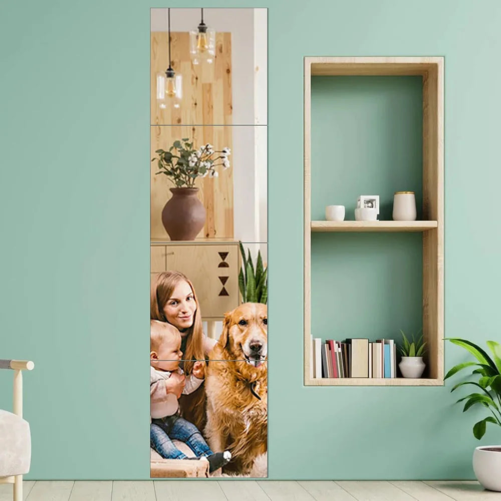 Full Length Door Mirror Tiles - set overview