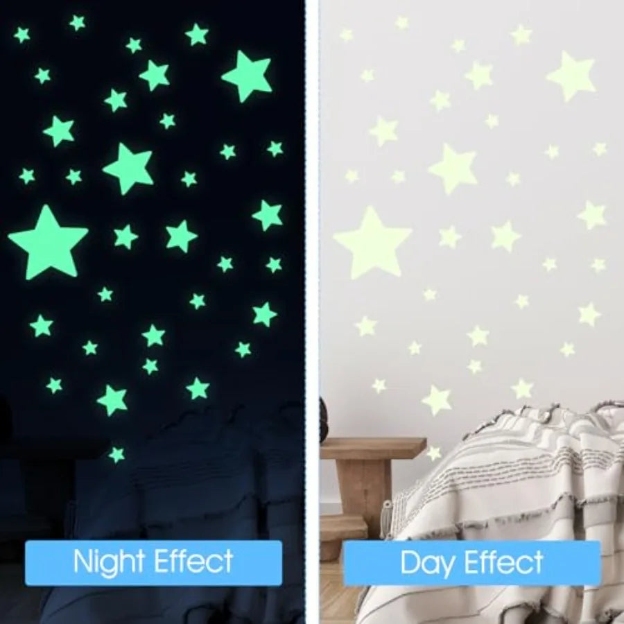 469 Pcs Glow Dark Stars Wall Stickers Ceiling Wall - set overview