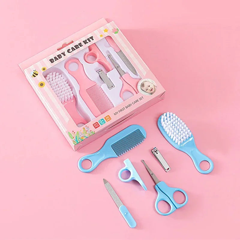 6pcs Baby Care Set Hair Comb Grooming Brush Set Nail - front view