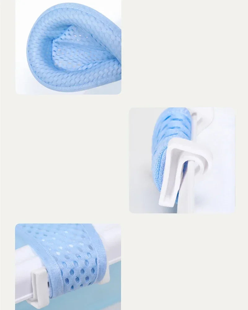 Baby Bath Net Mat Children Newborn Adjustable Bathtub - set overview
