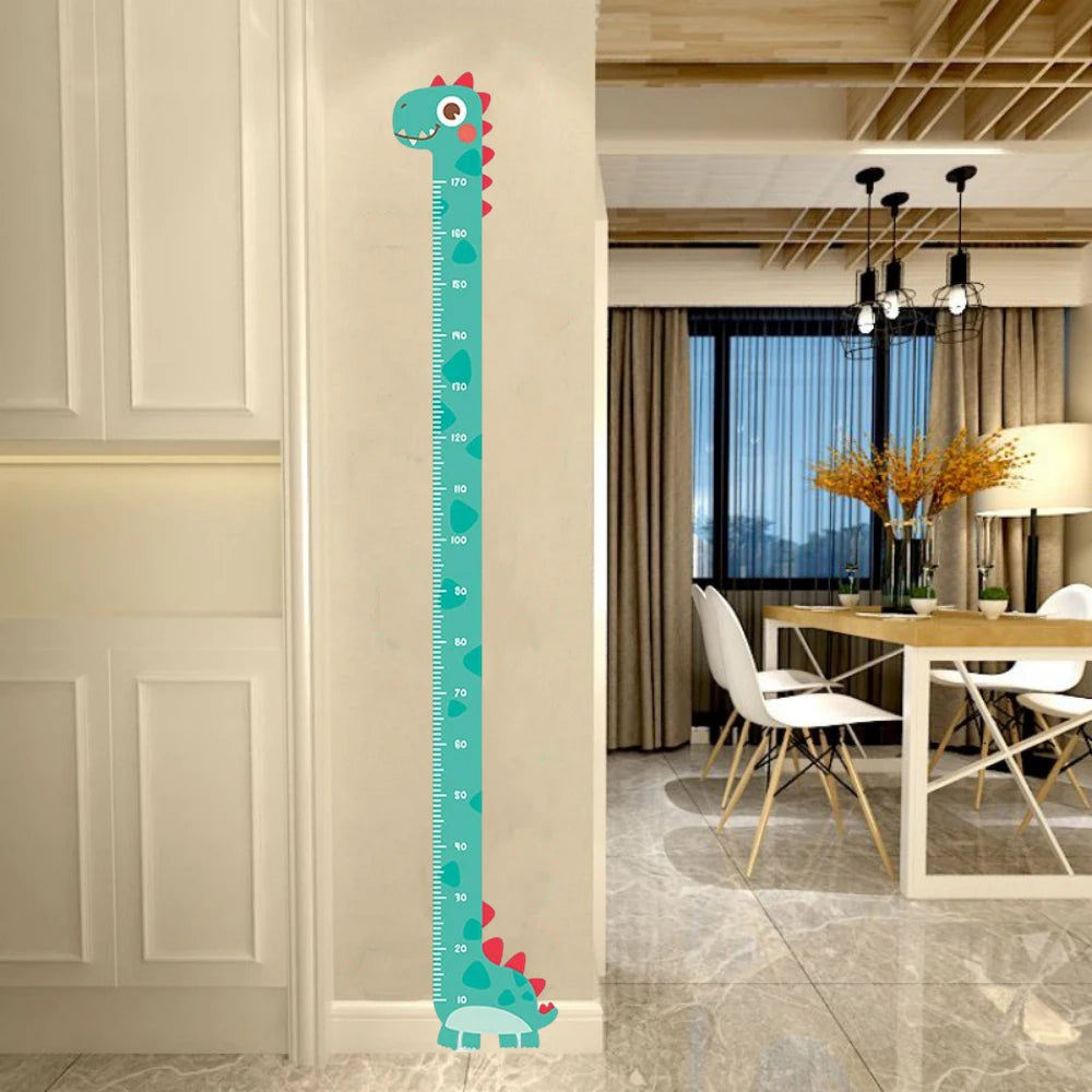 Cute Cartoon Height Sticker Unicorn Dinosaur Giraffe - size reference