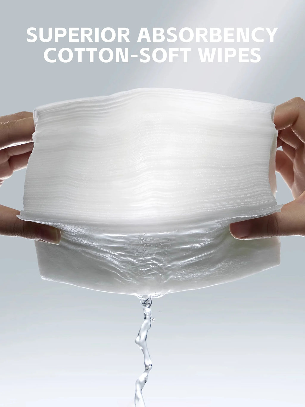 100% Cotton Dry Wipes Sensitive+ Newborn Baby Wipes - packaging view