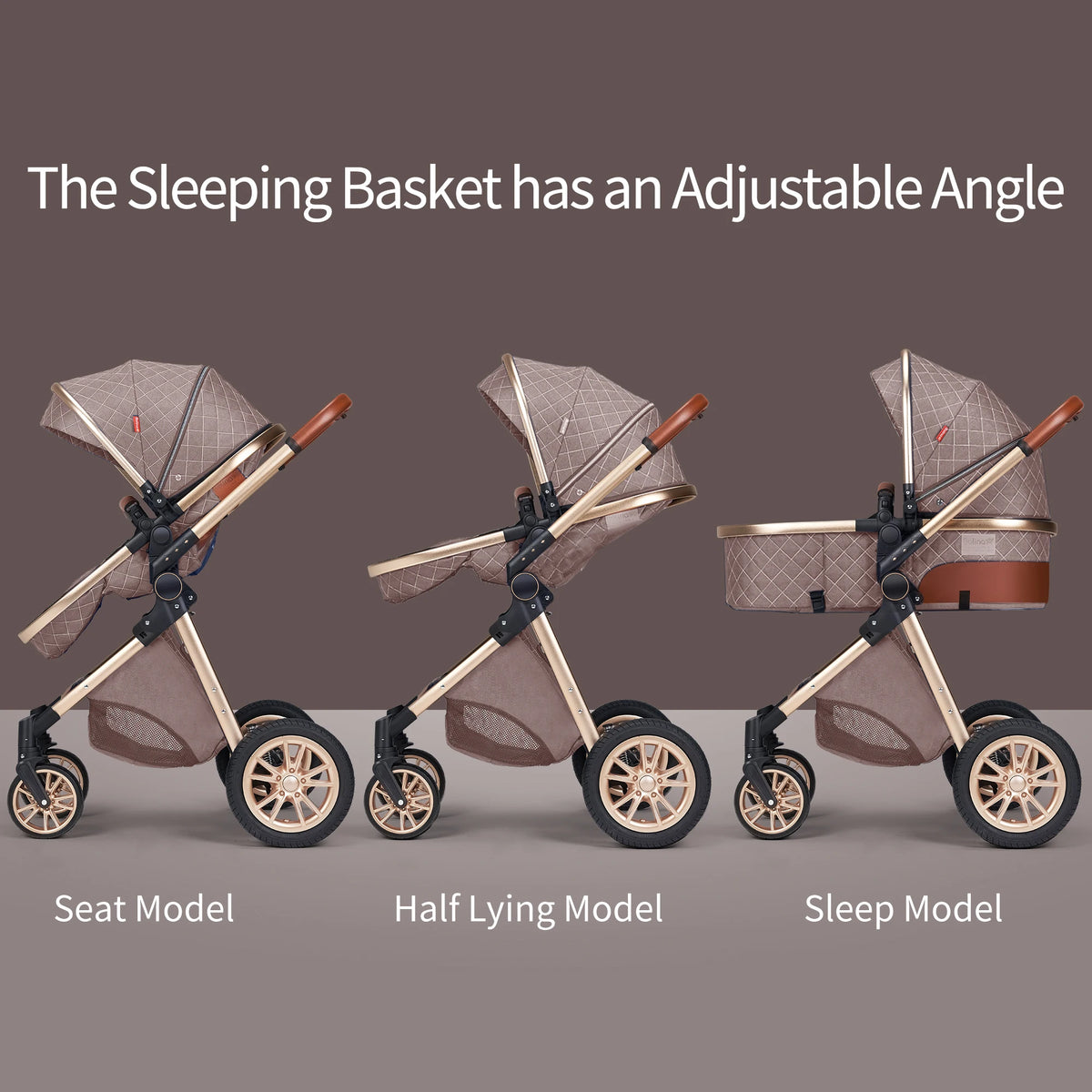Vista Luxury Convertible Stroller 3-in-1 High Landscape - detail view