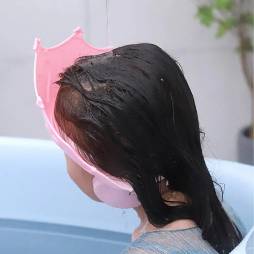 Children Shampoo Cap Adjustable Size Crown Baby Shower