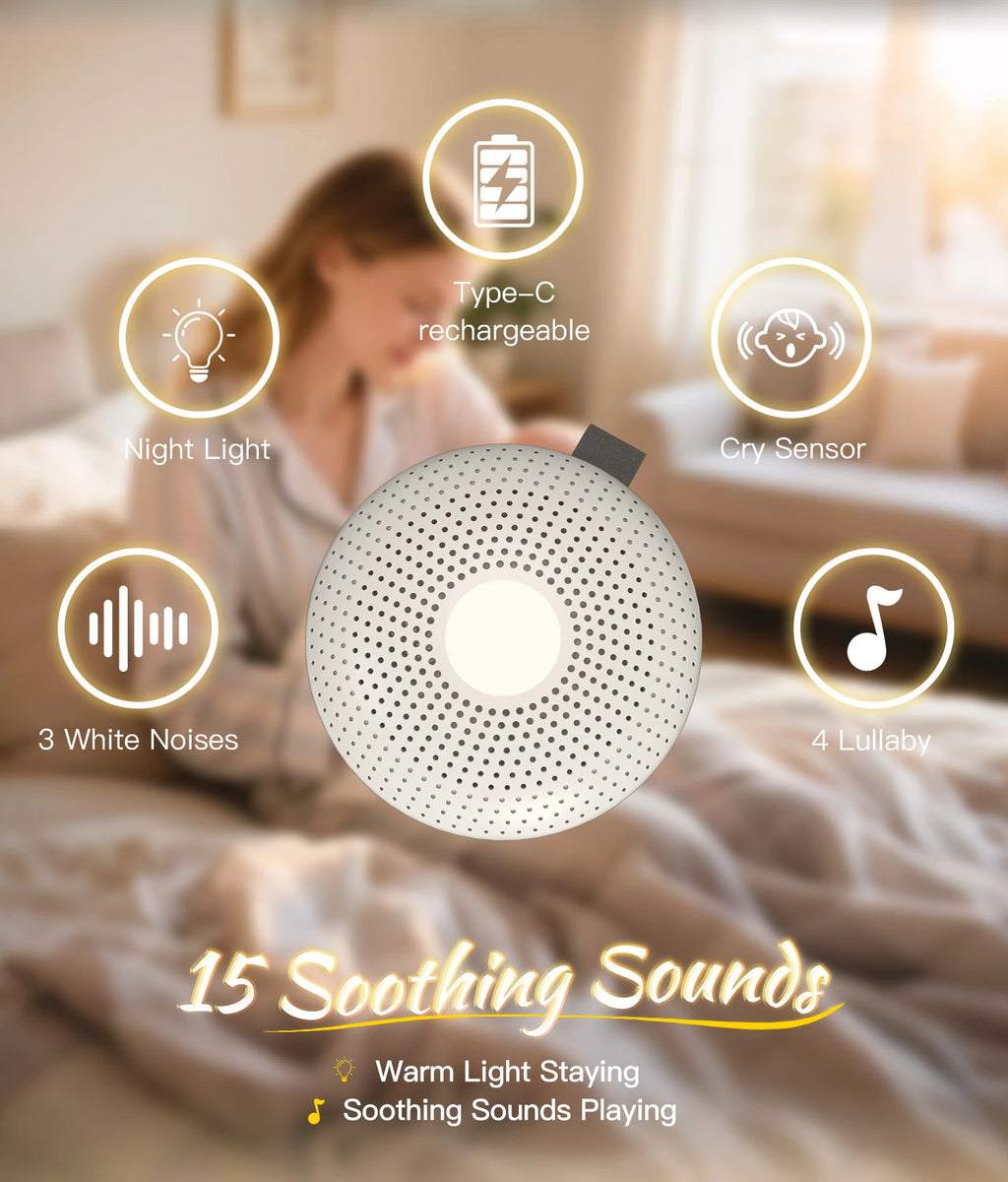 Portable Sleep Aid White Noise Machine Baby Adult 15 - top-down view
