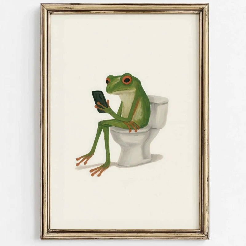Cute Animal Bubble Bath Wall Art Cute Bathroom Animal - lifestyle in-use