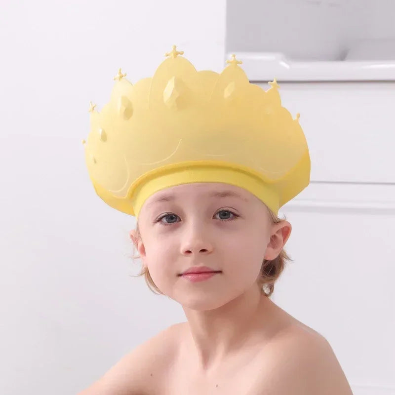 Children Shampoo Cap Adjustable Size Crown Baby Shower - front view