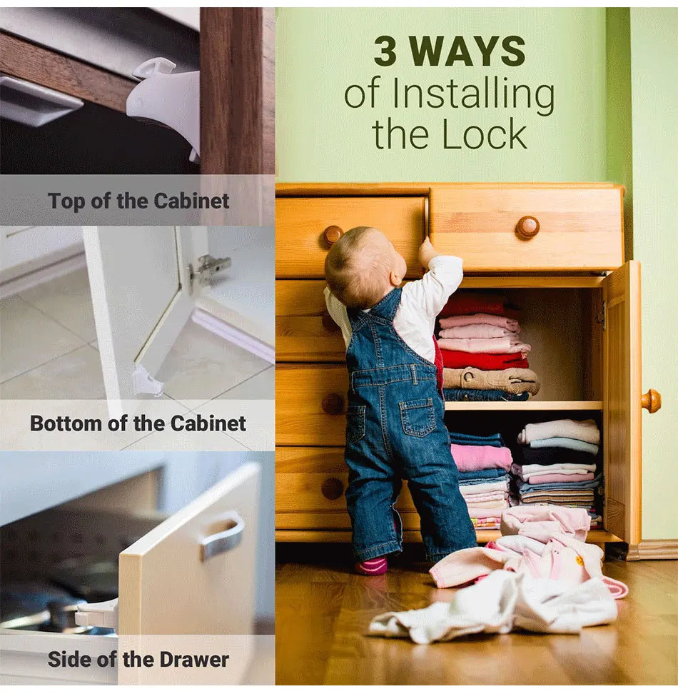 Magnetic Child Lock Children Protection Baby Safety - side angle