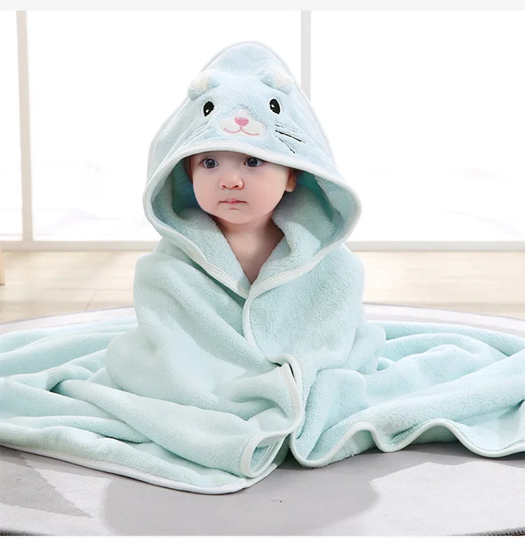 Newborn Baby Bath Towel Cartoon Baby Swaddle Kids