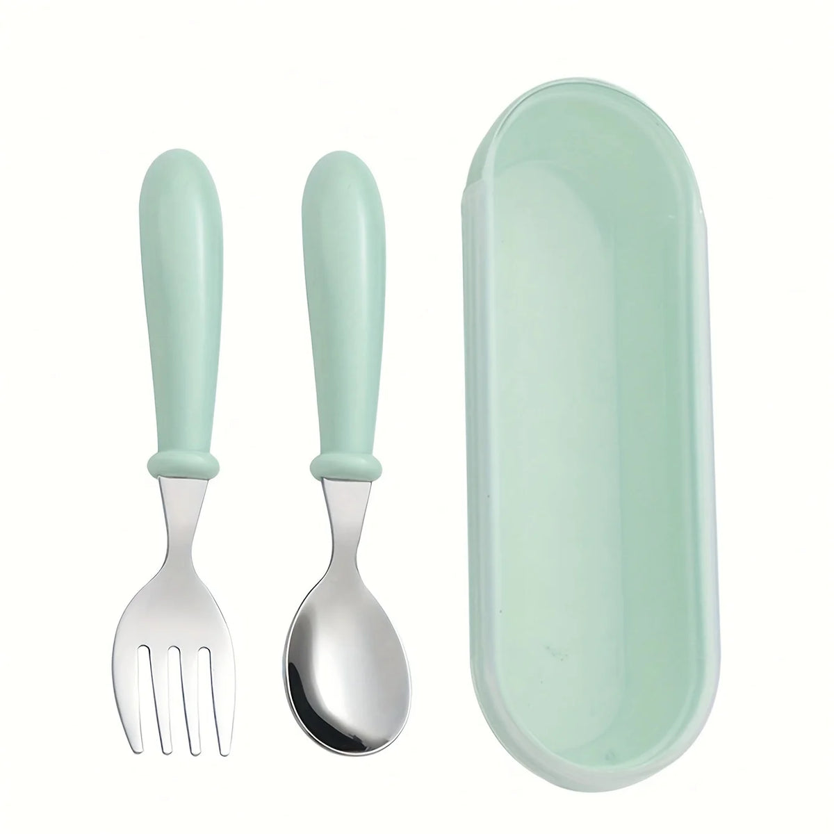 1set(3pcs) 304 Stainless Steel Spoon Fork Set With Box