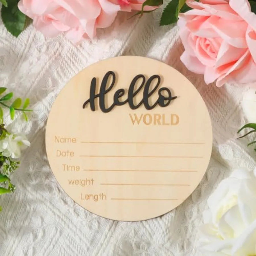 Baby Announcement Sign, 5.9 Inch - feature close-up