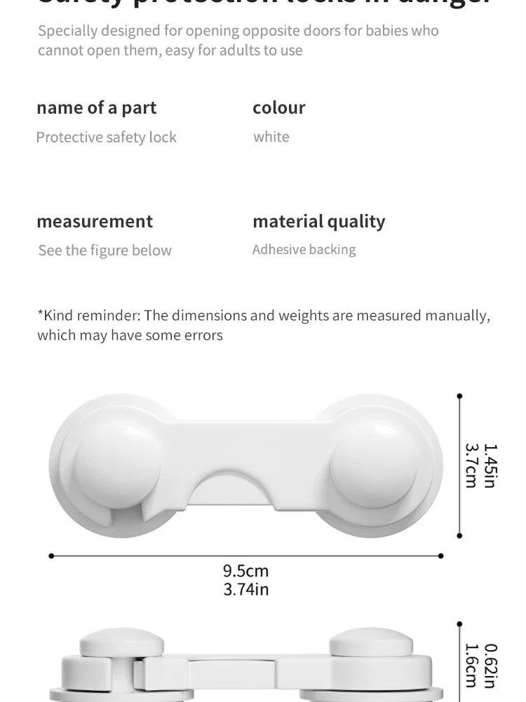 2PCS Baby Safety Locks Cabinet Locks Room Locks Drawer - top-down view