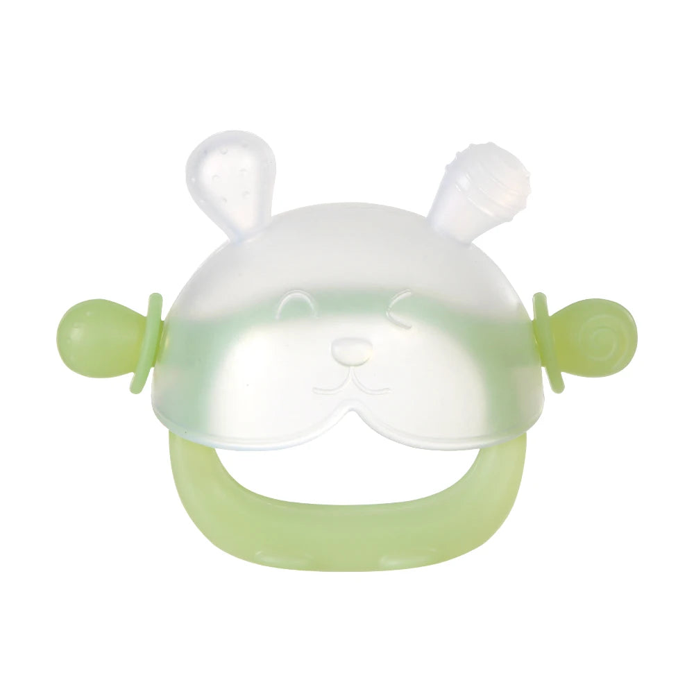 3 Pack BPA Free Silicone Baby Teething Mitten - detail view