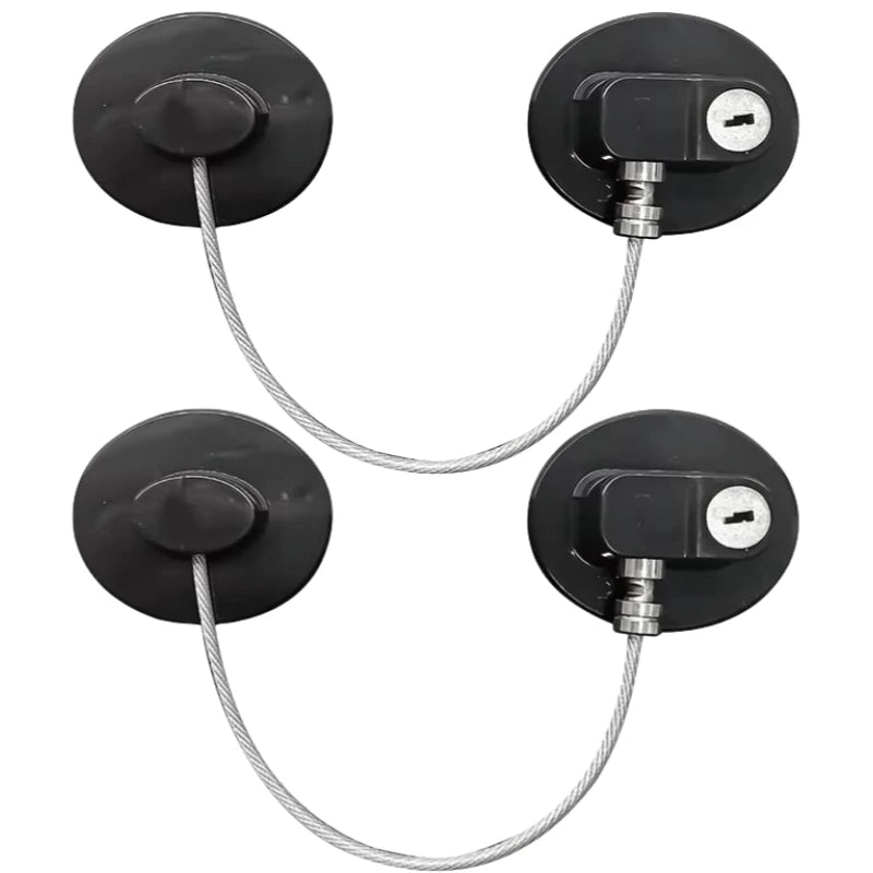 2 4 6Pcs Fridge Cabinet Locks Kids Keys Self Adhesive
