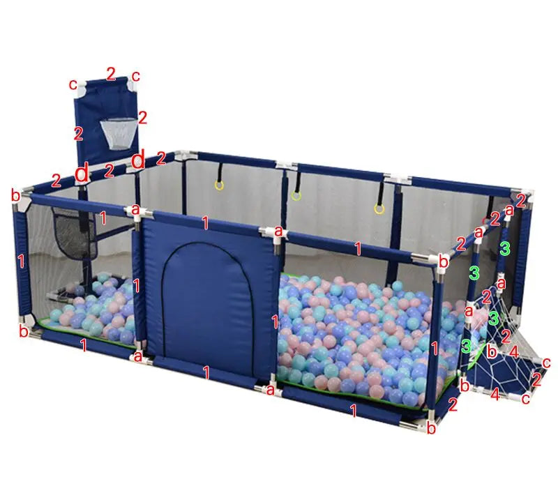 IMBABY Baby Playpen Gray Baby Activity Fence Large Baby