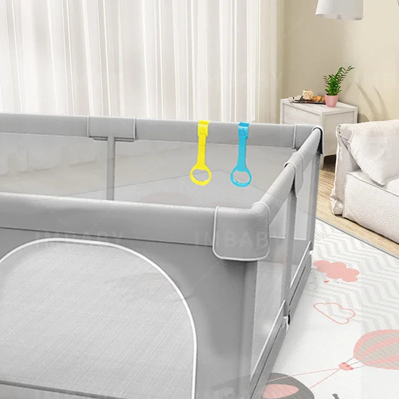IMBABY Baby Playpen Light Gray Infant Fence 150x180 - detail view